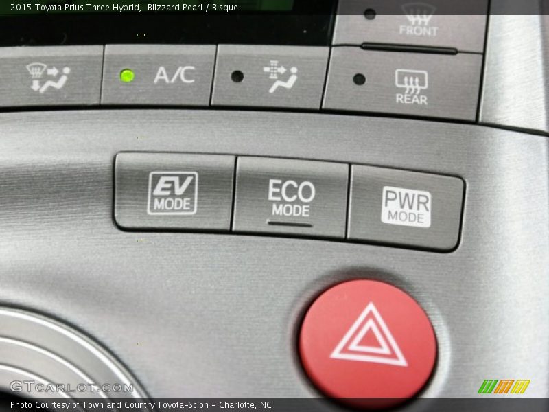 Blizzard Pearl / Bisque 2015 Toyota Prius Three Hybrid