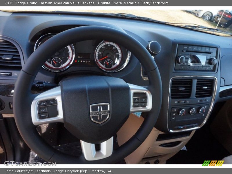 Granite Crystal Metallic / Black/Sandstorm 2015 Dodge Grand Caravan American Value Package