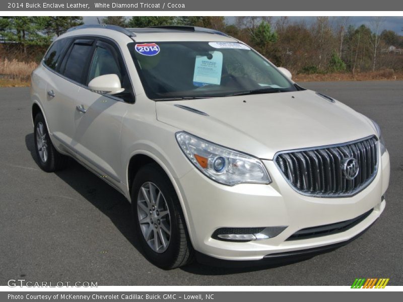 White Diamond Tricoat / Cocoa 2014 Buick Enclave Leather