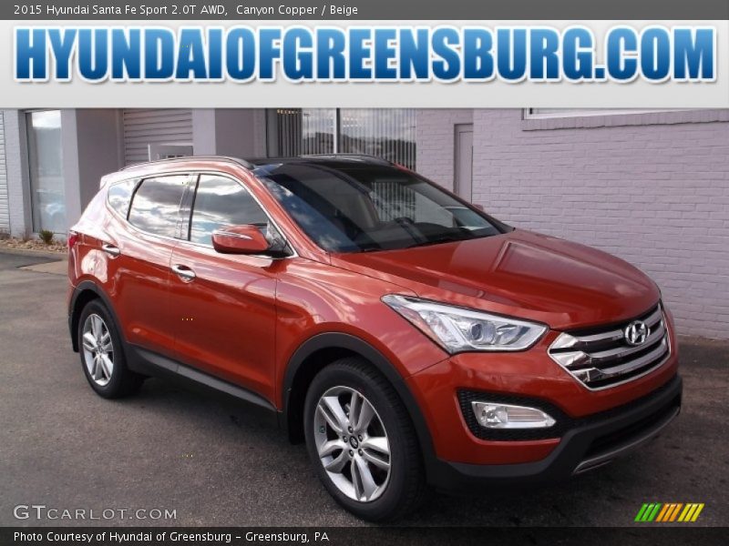 Canyon Copper / Beige 2015 Hyundai Santa Fe Sport 2.0T AWD
