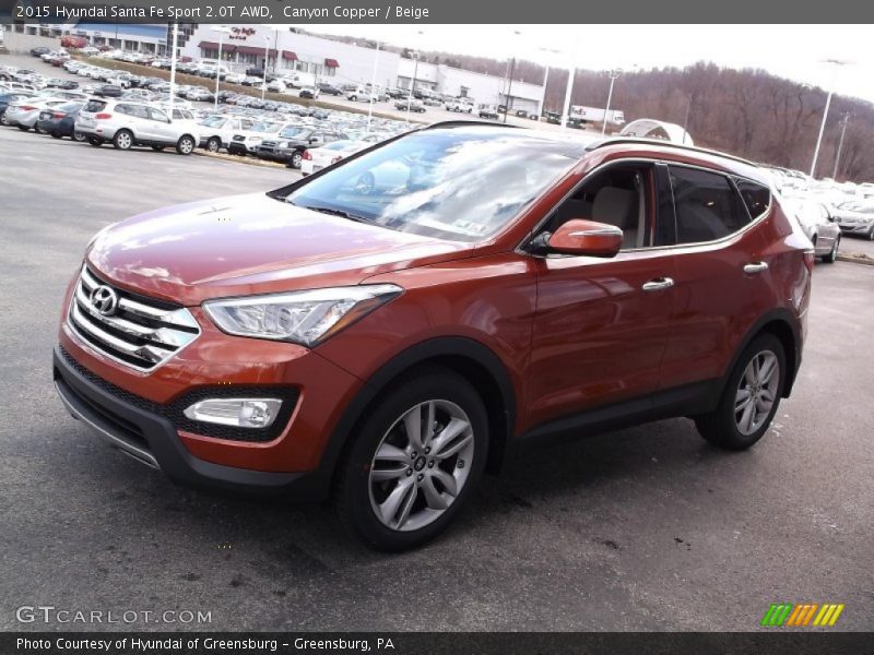Canyon Copper / Beige 2015 Hyundai Santa Fe Sport 2.0T AWD