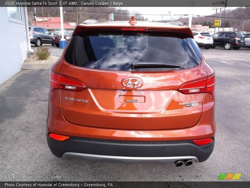 Canyon Copper / Beige 2015 Hyundai Santa Fe Sport 2.0T AWD