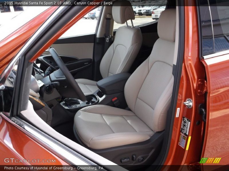 Front Seat of 2015 Santa Fe Sport 2.0T AWD
