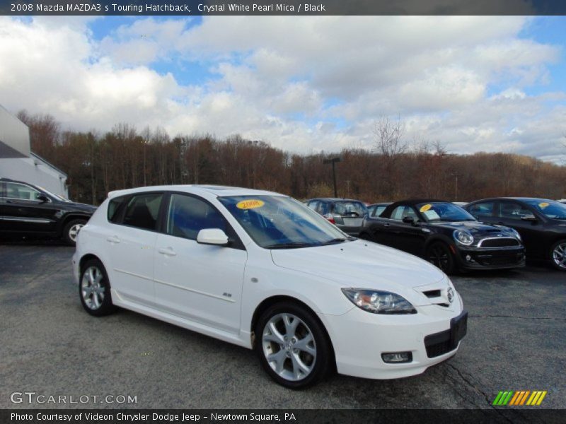 Crystal White Pearl Mica / Black 2008 Mazda MAZDA3 s Touring Hatchback