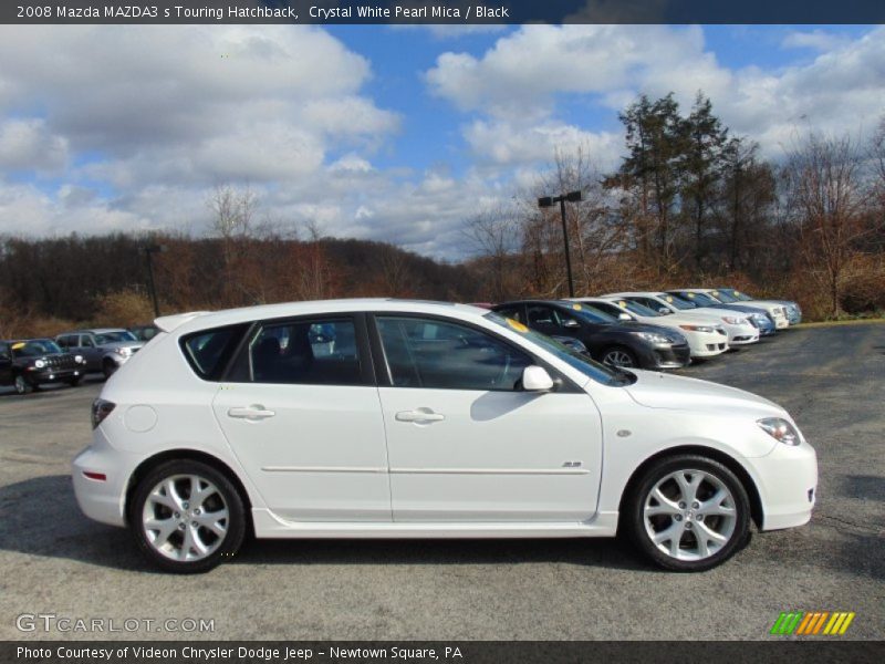 Crystal White Pearl Mica / Black 2008 Mazda MAZDA3 s Touring Hatchback