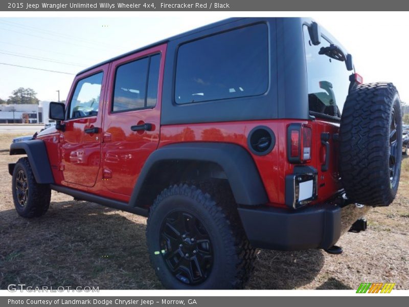 Firecracker Red / Black 2015 Jeep Wrangler Unlimited Willys Wheeler 4x4