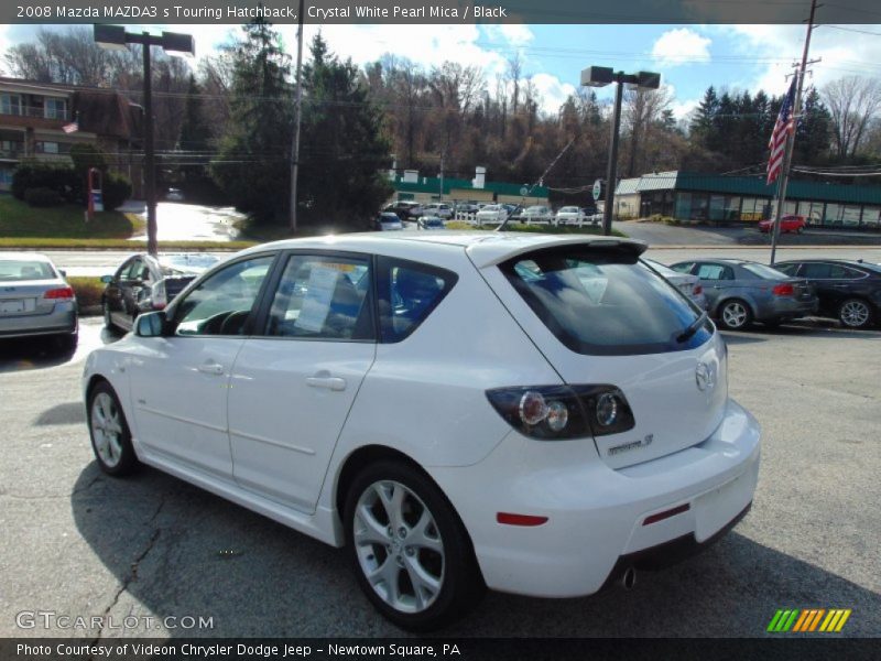 Crystal White Pearl Mica / Black 2008 Mazda MAZDA3 s Touring Hatchback