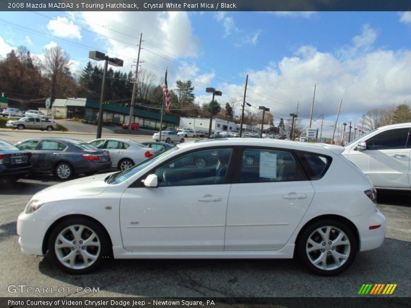 Crystal White Pearl Mica / Black 2008 Mazda MAZDA3 s Touring Hatchback