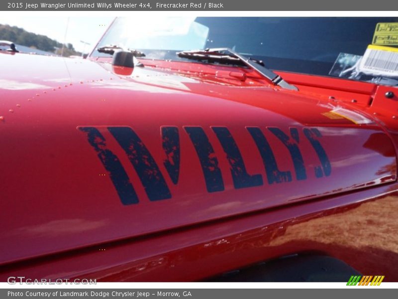 Firecracker Red / Black 2015 Jeep Wrangler Unlimited Willys Wheeler 4x4