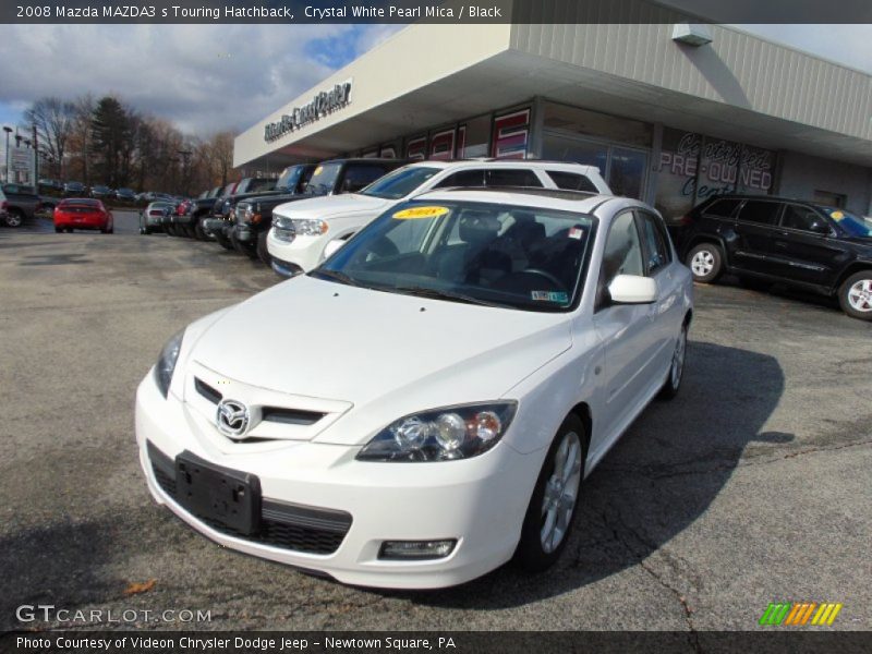 Crystal White Pearl Mica / Black 2008 Mazda MAZDA3 s Touring Hatchback