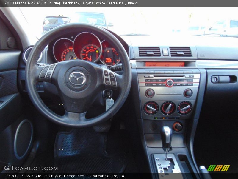 Crystal White Pearl Mica / Black 2008 Mazda MAZDA3 s Touring Hatchback