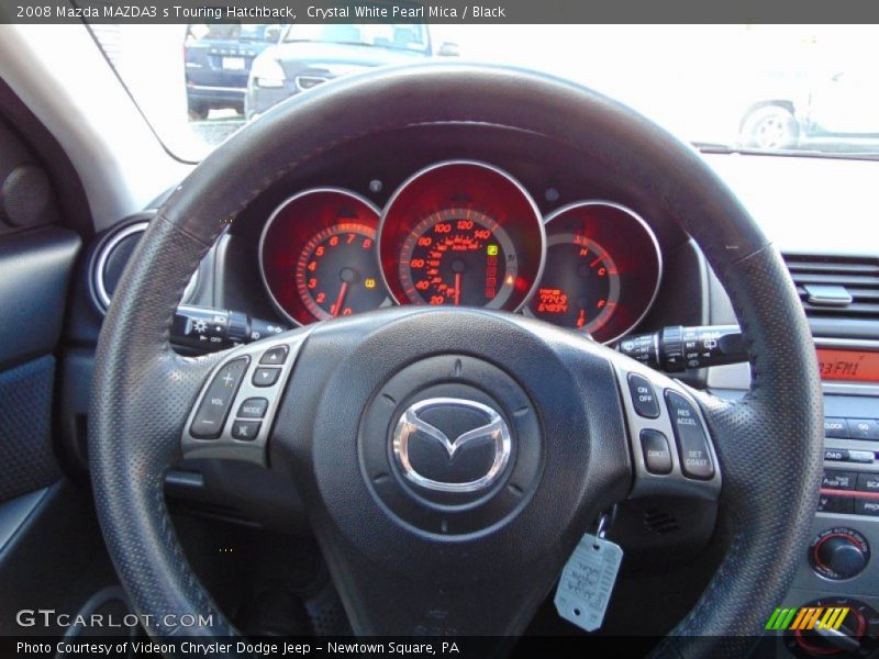 Crystal White Pearl Mica / Black 2008 Mazda MAZDA3 s Touring Hatchback