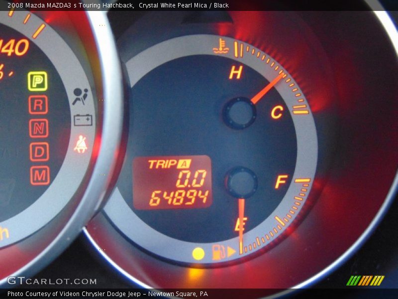 Crystal White Pearl Mica / Black 2008 Mazda MAZDA3 s Touring Hatchback