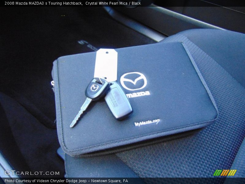 Crystal White Pearl Mica / Black 2008 Mazda MAZDA3 s Touring Hatchback