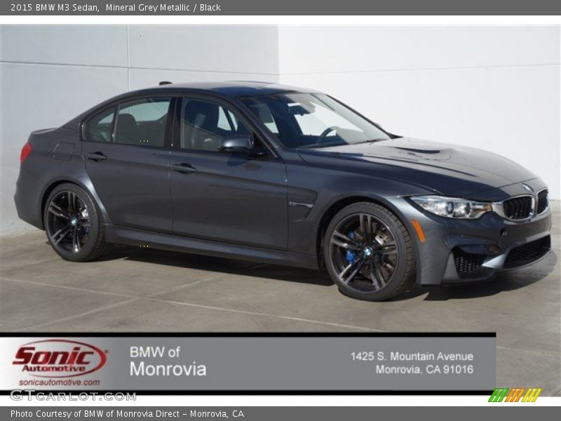 Mineral Grey Metallic / Black 2015 BMW M3 Sedan