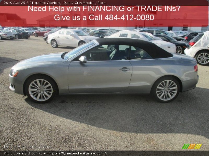 Quartz Gray Metallic / Black 2010 Audi A5 2.0T quattro Cabriolet