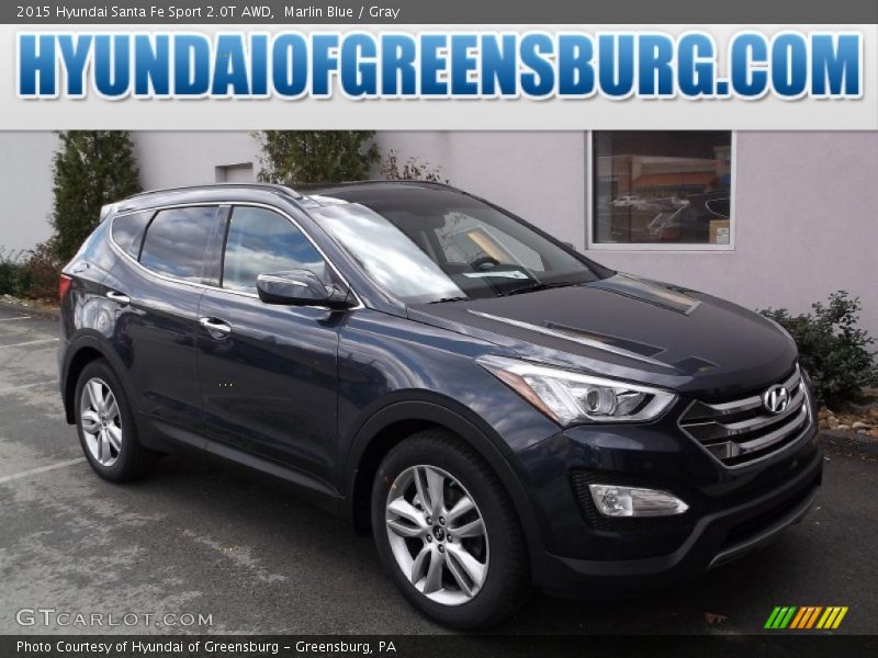 Marlin Blue / Gray 2015 Hyundai Santa Fe Sport 2.0T AWD