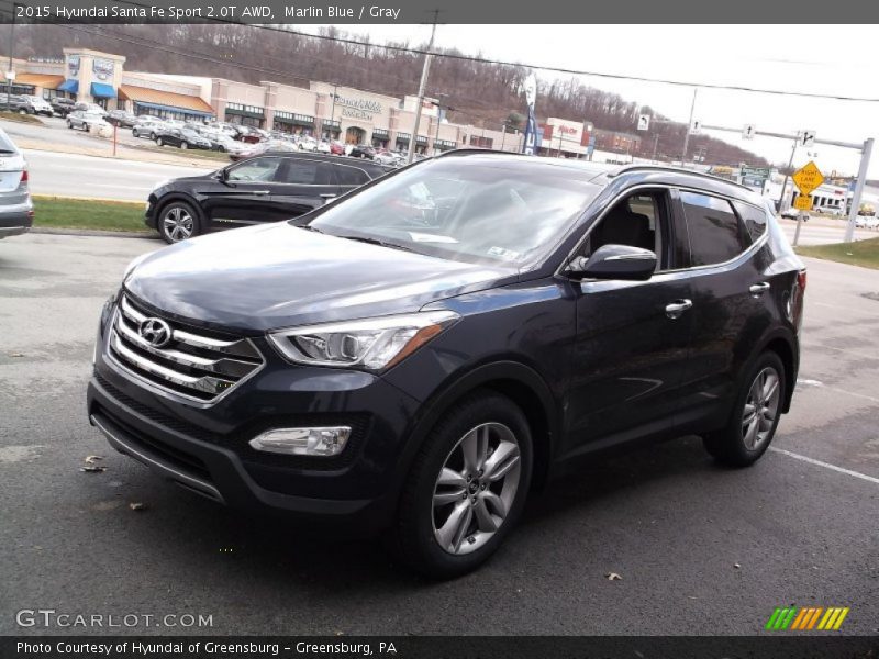 Marlin Blue / Gray 2015 Hyundai Santa Fe Sport 2.0T AWD