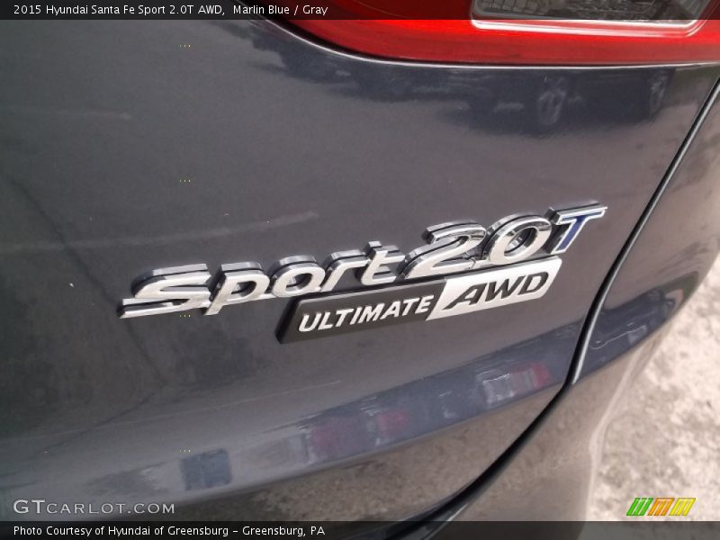 Marlin Blue / Gray 2015 Hyundai Santa Fe Sport 2.0T AWD