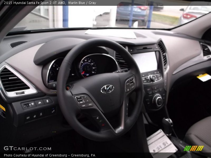 Marlin Blue / Gray 2015 Hyundai Santa Fe Sport 2.0T AWD