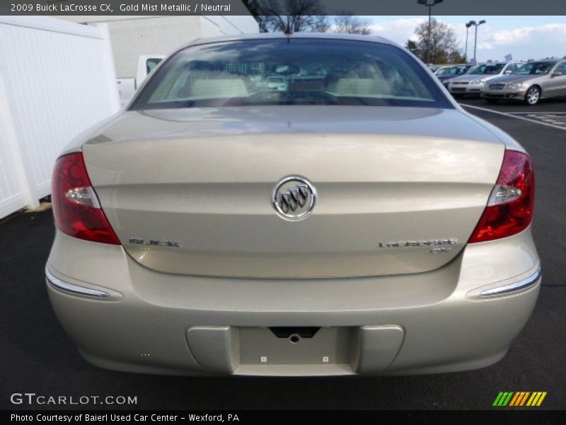 Gold Mist Metallic / Neutral 2009 Buick LaCrosse CX