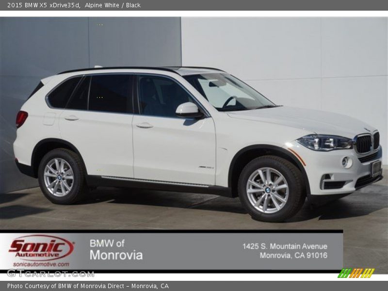 Alpine White / Black 2015 BMW X5 xDrive35d