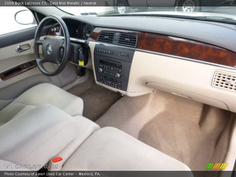 Gold Mist Metallic / Neutral 2009 Buick LaCrosse CX