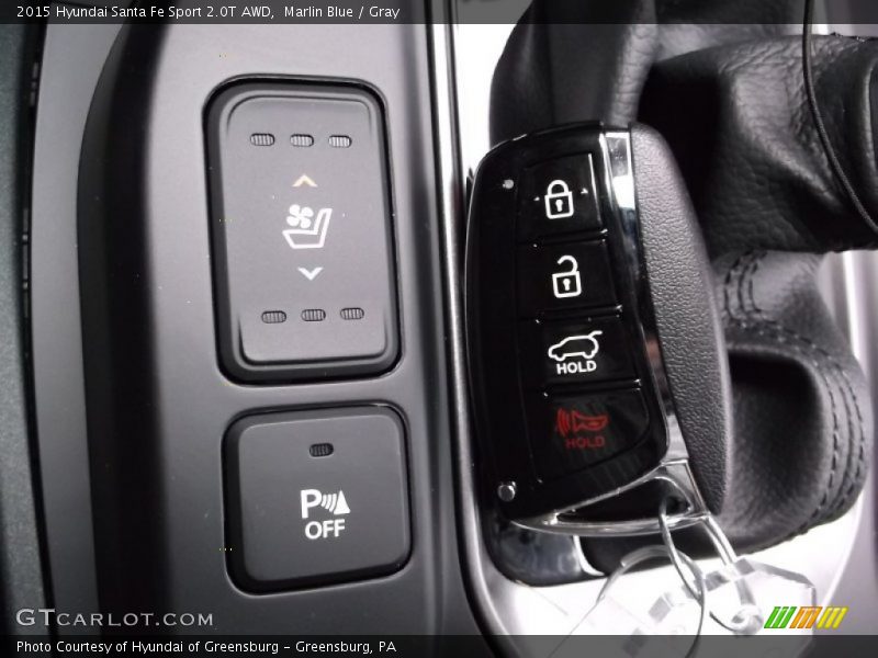 Marlin Blue / Gray 2015 Hyundai Santa Fe Sport 2.0T AWD