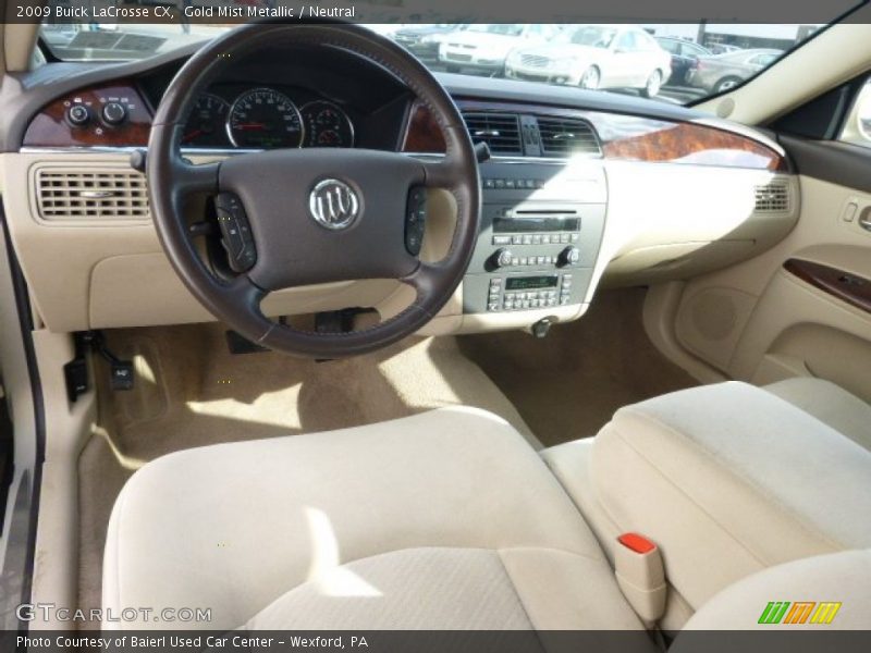 Gold Mist Metallic / Neutral 2009 Buick LaCrosse CX