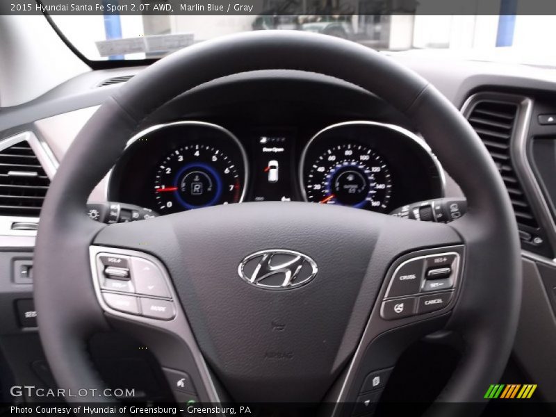 Marlin Blue / Gray 2015 Hyundai Santa Fe Sport 2.0T AWD