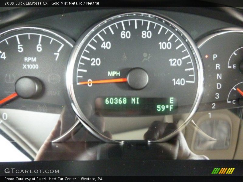 Gold Mist Metallic / Neutral 2009 Buick LaCrosse CX