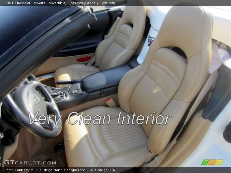 Speedway White / Light Oak 2001 Chevrolet Corvette Convertible