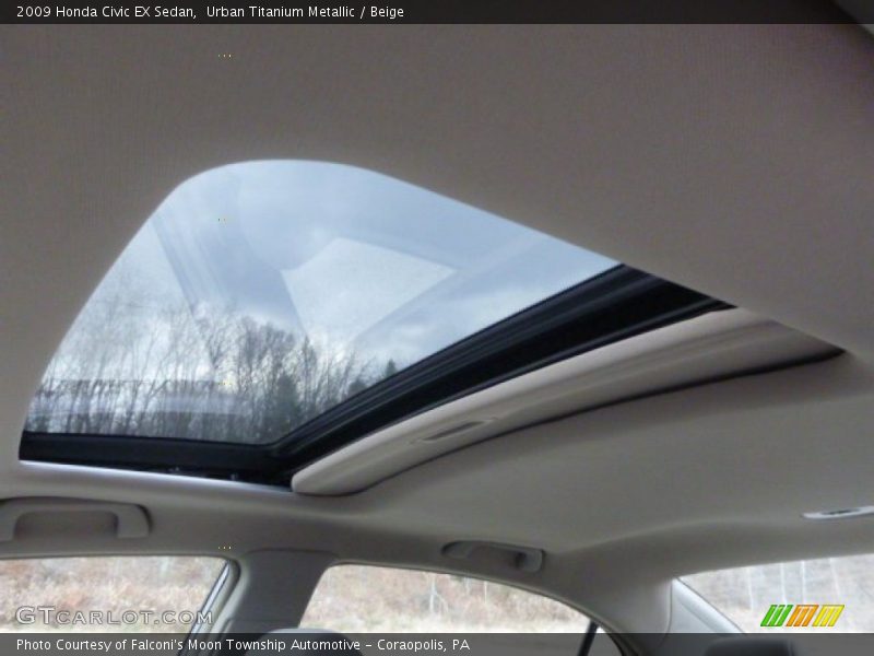 Urban Titanium Metallic / Beige 2009 Honda Civic EX Sedan