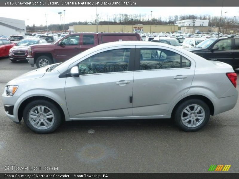 Silver Ice Metallic / Jet Black/Dark Titanium 2015 Chevrolet Sonic LT Sedan