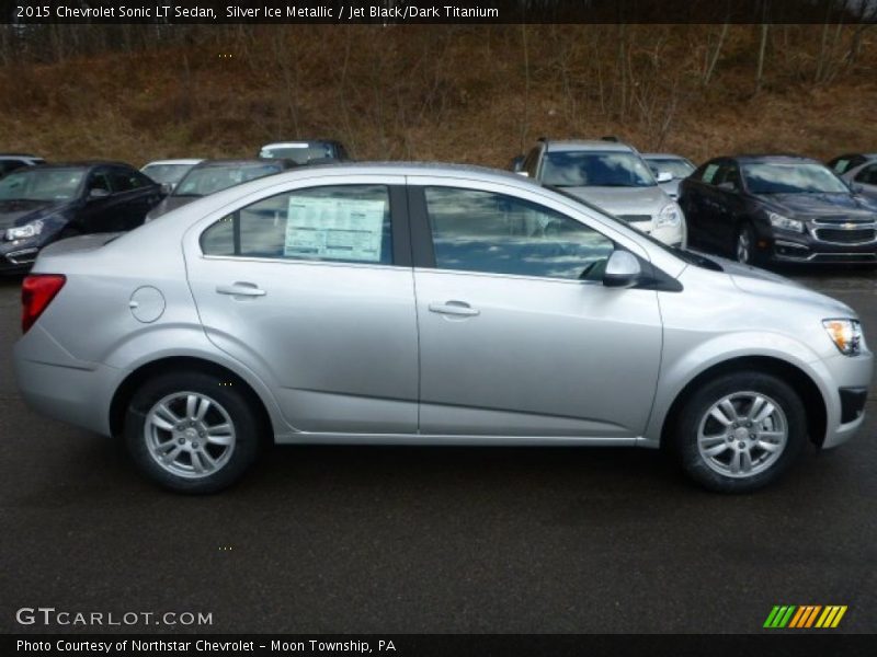 Silver Ice Metallic / Jet Black/Dark Titanium 2015 Chevrolet Sonic LT Sedan