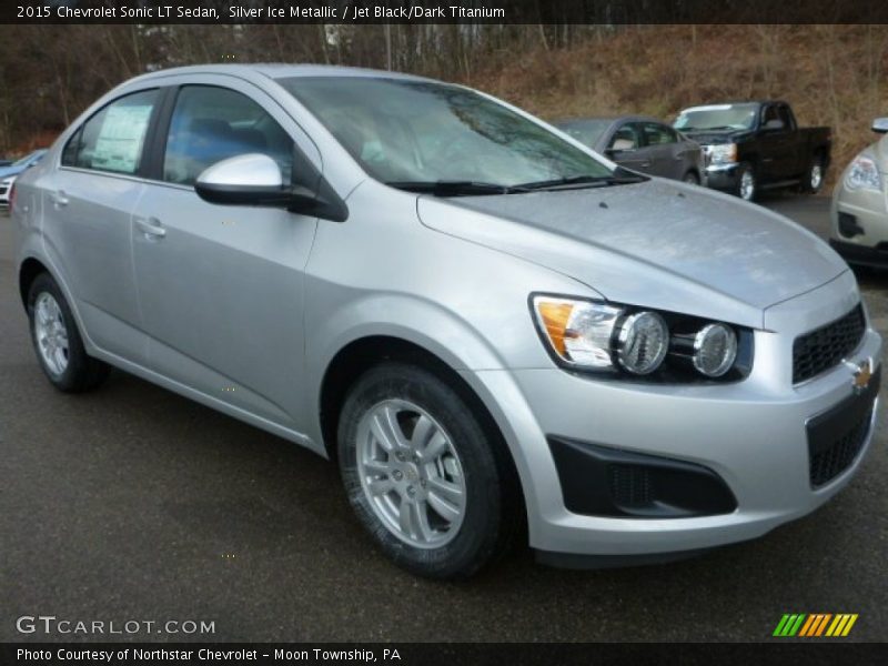 Silver Ice Metallic / Jet Black/Dark Titanium 2015 Chevrolet Sonic LT Sedan