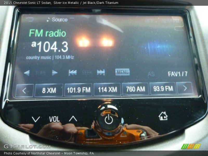 Silver Ice Metallic / Jet Black/Dark Titanium 2015 Chevrolet Sonic LT Sedan