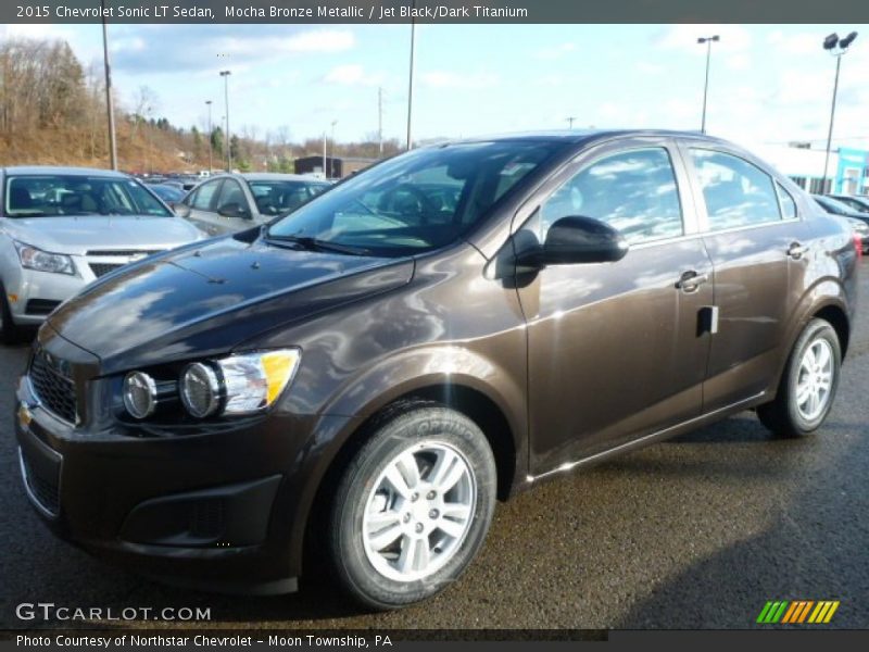 Mocha Bronze Metallic / Jet Black/Dark Titanium 2015 Chevrolet Sonic LT Sedan