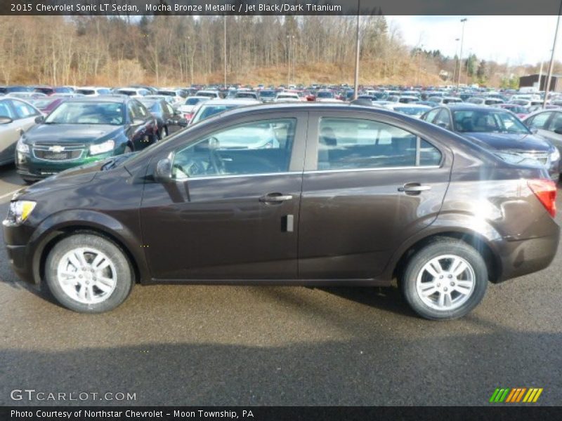 Mocha Bronze Metallic / Jet Black/Dark Titanium 2015 Chevrolet Sonic LT Sedan