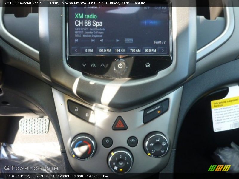 Mocha Bronze Metallic / Jet Black/Dark Titanium 2015 Chevrolet Sonic LT Sedan