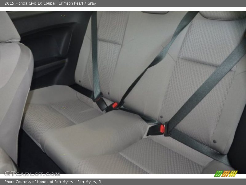 Crimson Pearl / Gray 2015 Honda Civic LX Coupe