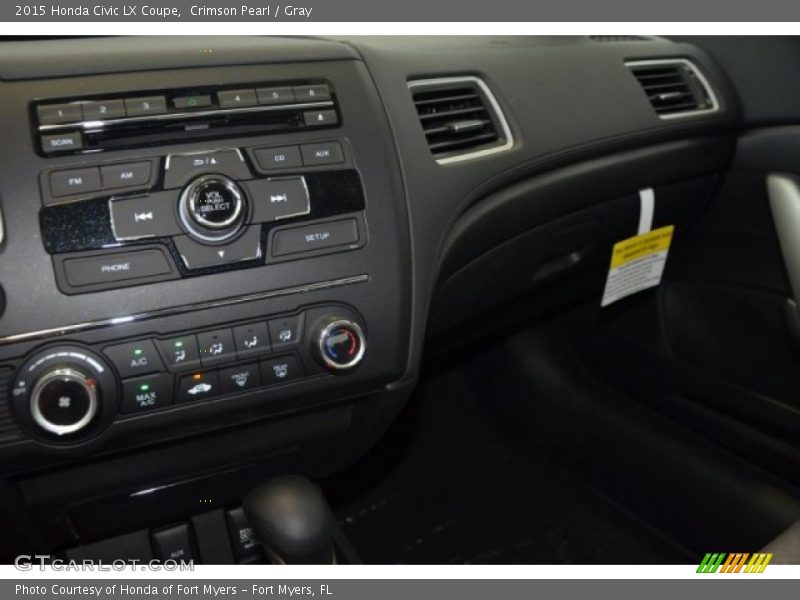 Crimson Pearl / Gray 2015 Honda Civic LX Coupe