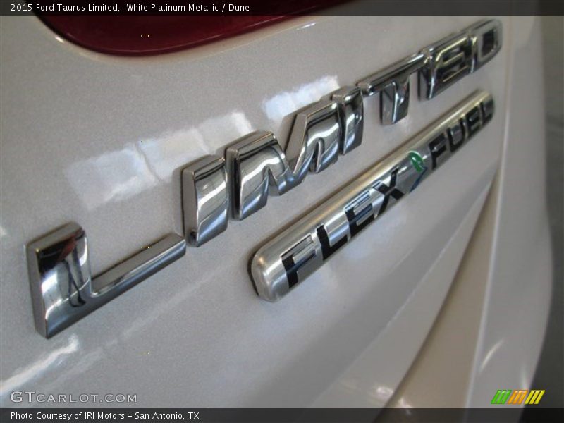 White Platinum Metallic / Dune 2015 Ford Taurus Limited