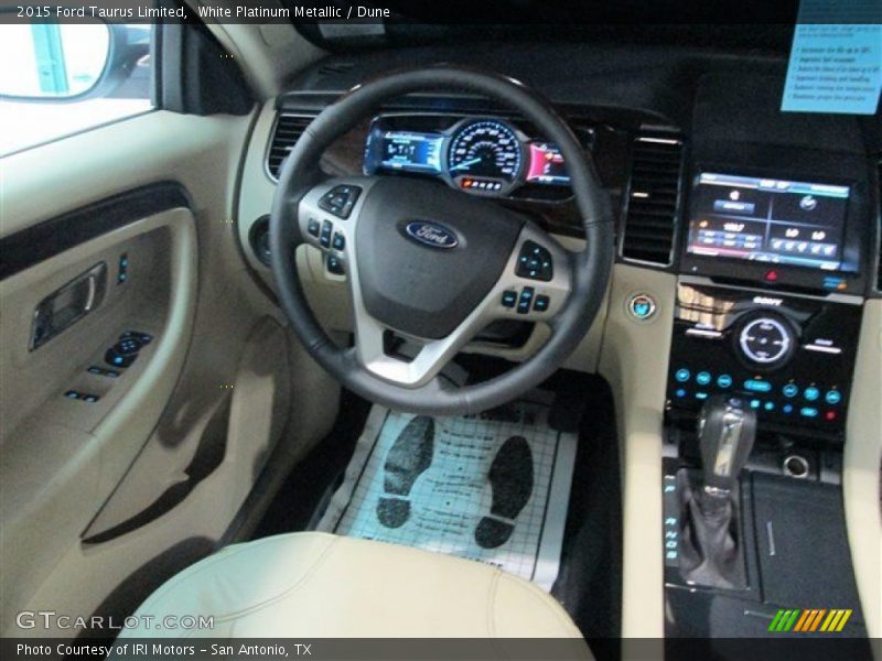 White Platinum Metallic / Dune 2015 Ford Taurus Limited