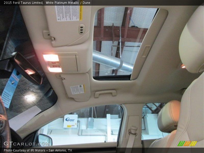 White Platinum Metallic / Dune 2015 Ford Taurus Limited
