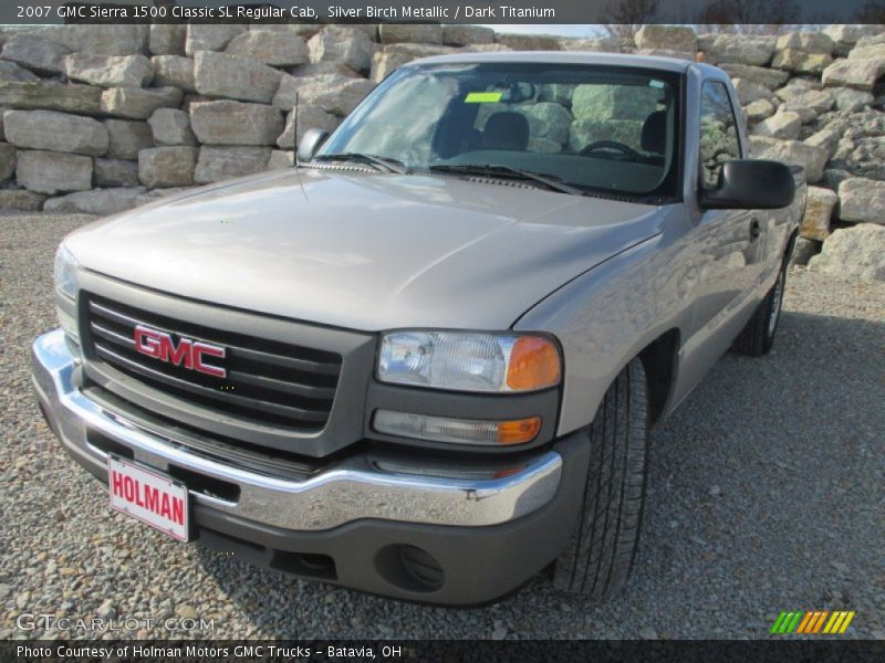 Silver Birch Metallic / Dark Titanium 2007 GMC Sierra 1500 Classic SL Regular Cab