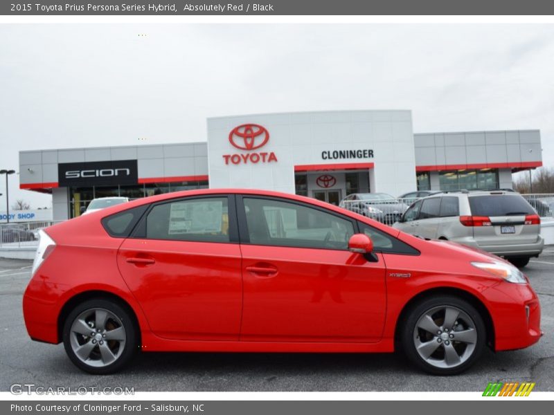 Absolutely Red / Black 2015 Toyota Prius Persona Series Hybrid