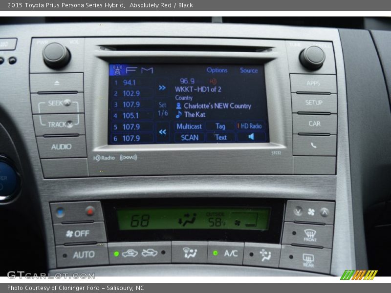 Controls of 2015 Prius Persona Series Hybrid