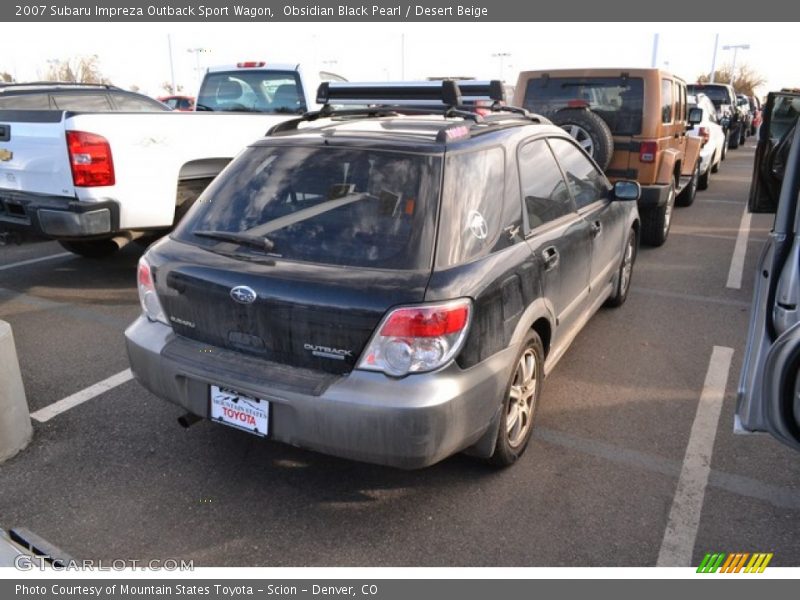 Obsidian Black Pearl / Desert Beige 2007 Subaru Impreza Outback Sport Wagon
