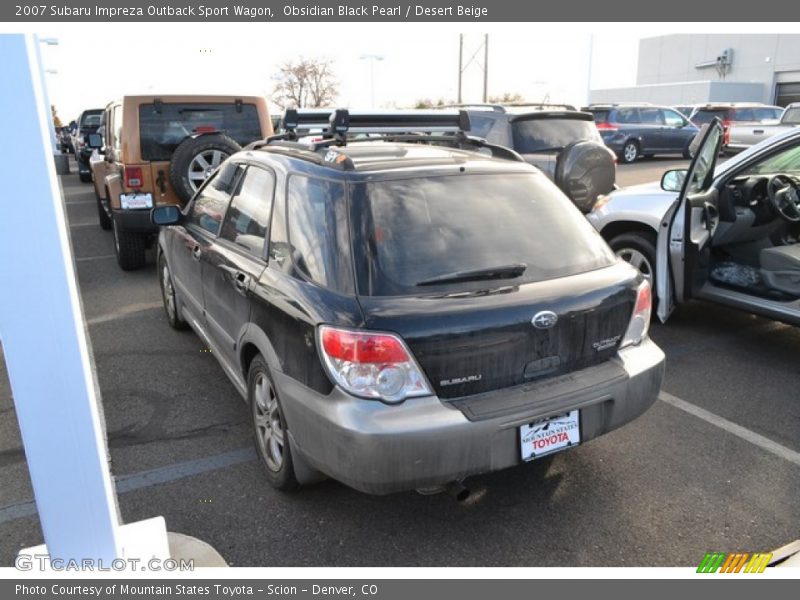 Obsidian Black Pearl / Desert Beige 2007 Subaru Impreza Outback Sport Wagon